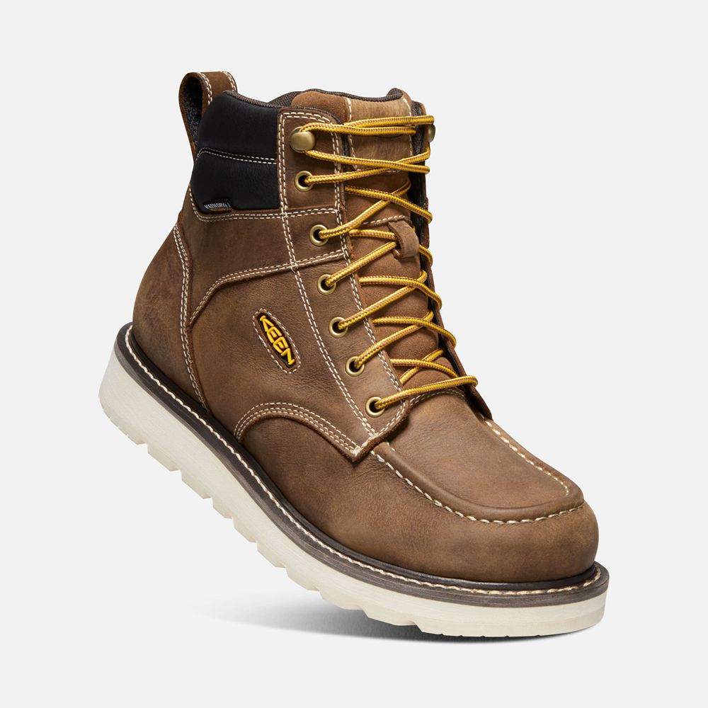 Bottes de Baskets Keen Homme Marron | Cincinnati 6\" Waterproof (Soft Toe) | YOKLW-8237